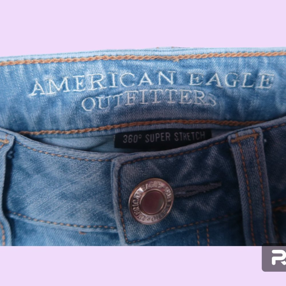 American Eagle Outfitters 360 super stretch aeo denim x4 hi-rise jegging jeans 4 - Picture 5 of 8